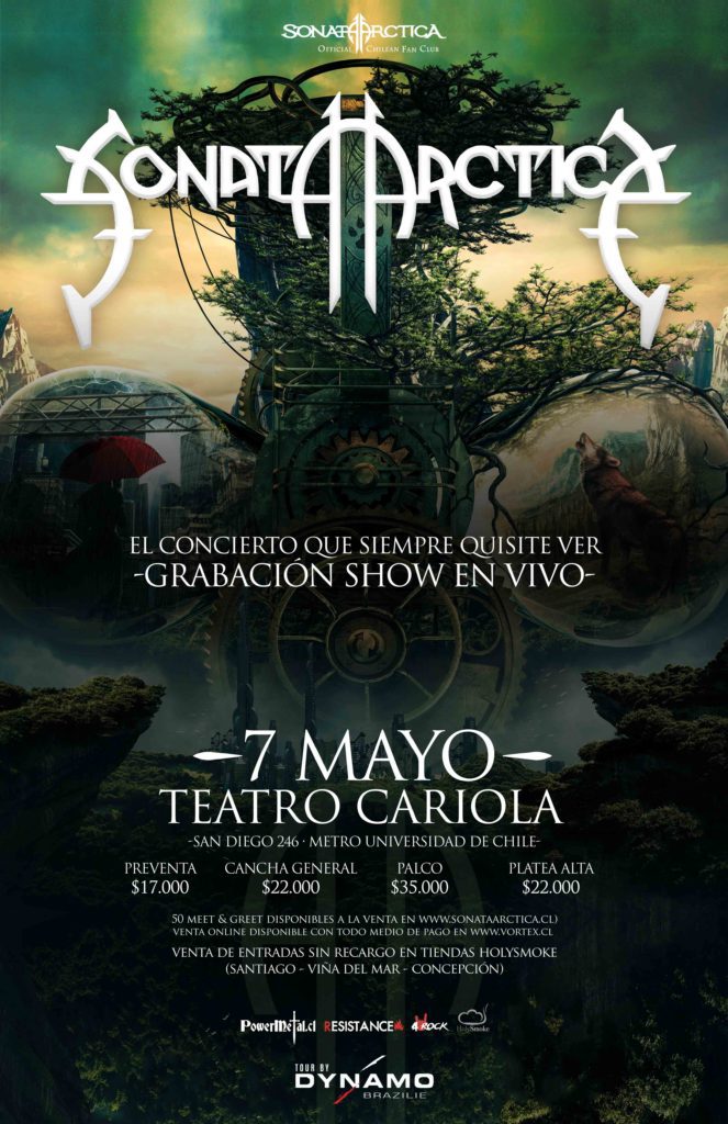 Entradas Sonata Arctica en Chile
